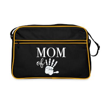 Mom of Five - Retro Tasche - Schwarz/Gold - Vorne