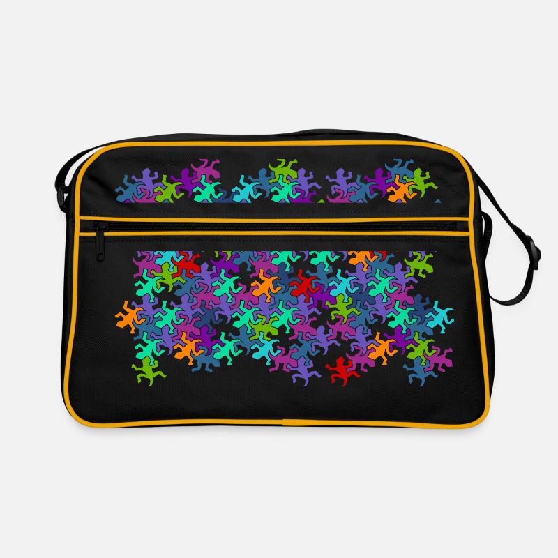 Escher Reptiles colorful mosaic Retro Bag