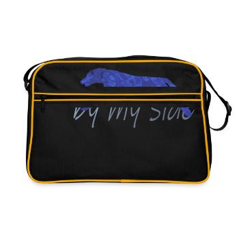 Hund Hund - Retro Tasche - Schwarz/Gold - Vorne