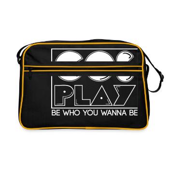 Fandom Cosplay Spruch - Retro Tasche - Schwarz/Gold - Vorne