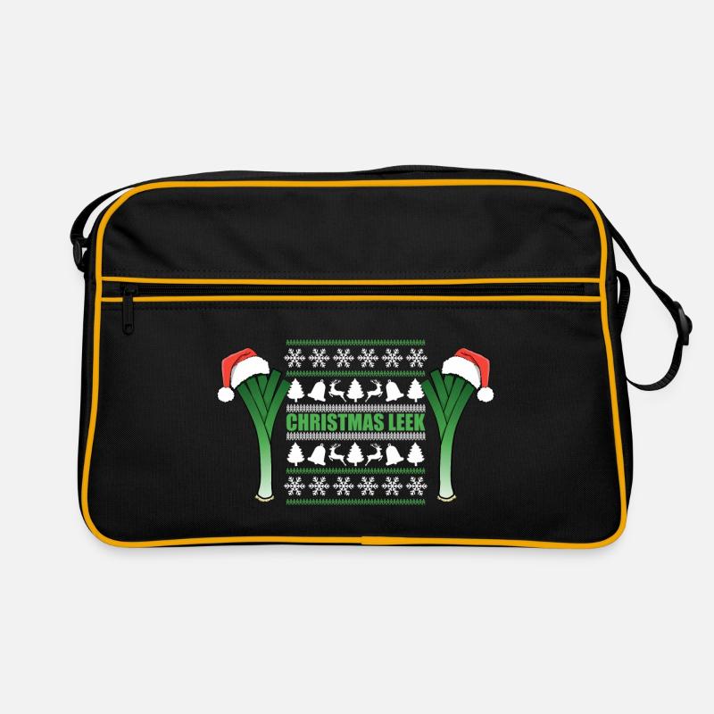 Cristmas Leek - Retro Tasche - Schwarz/Gold