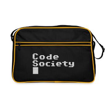 Code Society - Retro Bag - black/gold - Front