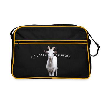No Goats No Glory Goat Design - Retro Bag - black/gold - Front
