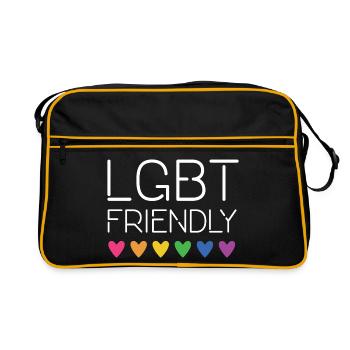 LGBT amical - Sac Retro - noir/or - Devant