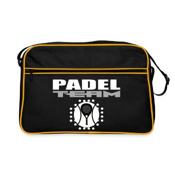 Padel Racket Design with Modern Style - Retro Bag - black/gold - Front