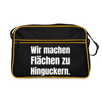 Graphique mural de motivation avec texte humoristique - Sac Retro - noir/or - Devant