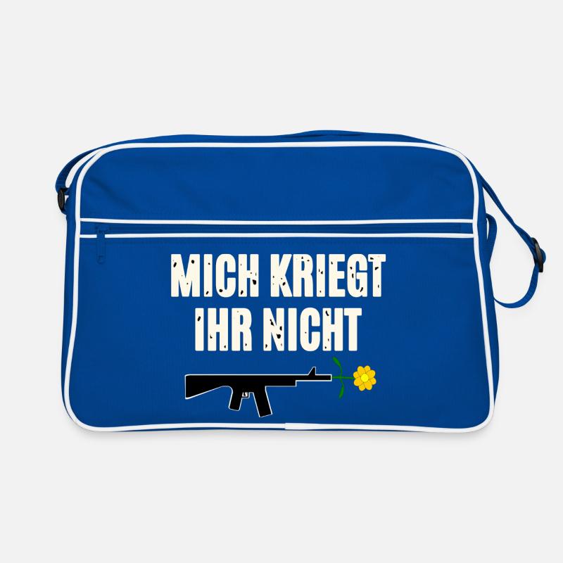 Pression de protestation avec une arme et une fleur Sac Retro