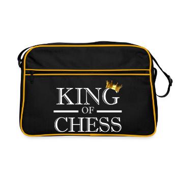 Roi des échecs Joueur d’échecs - Sac Retro - noir/or - Devant