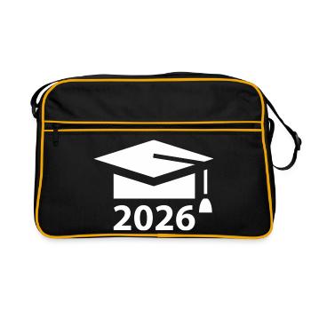 ABI 2026 Abitur Graduation Ceremony Graduation Ball - Retro Bag - black/gold - Front