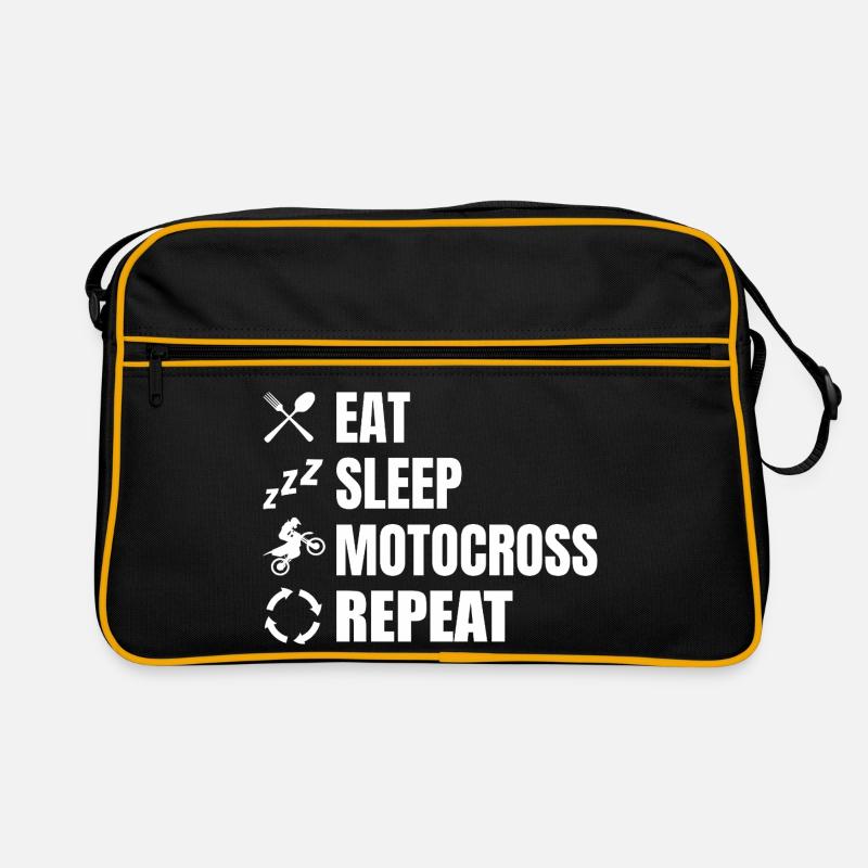 Manger, dormir, motocross, répéter Sac Retro