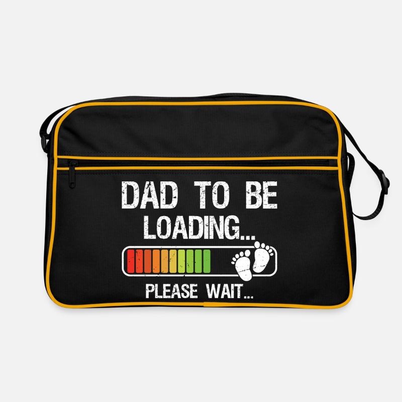 Expecting Dad Shirt Gift pour le futur papa Loading Sac Retro