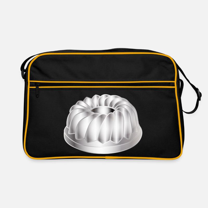 Gugelhupf-Backform – schlichtes Küchenmotiv Retro Tasche