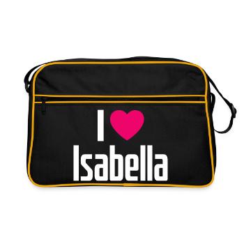 I Love Isabella Pink Heart I Love Isabella - Retro Bag - black/gold - Front
