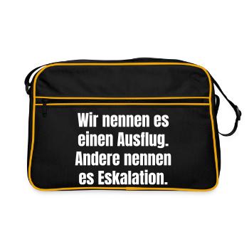 Outing or Escalation Typography - Retro Bag - black/gold - Front