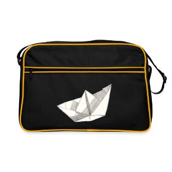 Navire en papier - Sac Retro - noir/or - Devant