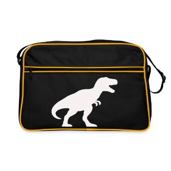 Dino Silhouette Tyrannosaurus Rex - Sac Retro - noir/or - Devant