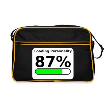 Loading Personality 87% – Nerdy Statement Tee - Retro Tasche - Schwarz/Gold - Vorne