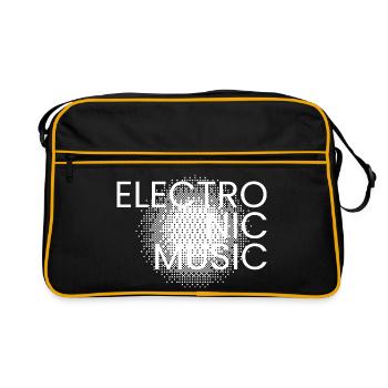 Elektronisches Musikplakat - Retro Tasche - Schwarz/Gold - Vorne