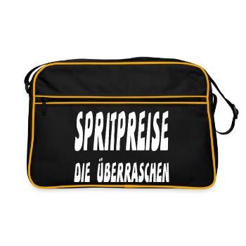Benzin - Retro Tasche - Schwarz/Gold - Vorne