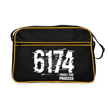 6174 Kaprekar Constant Glitch Math - Retro Bag - black/gold - Front