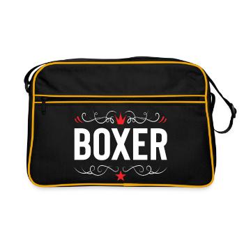Boxer Boxing Sports - Sac Retro - noir/or - Devant