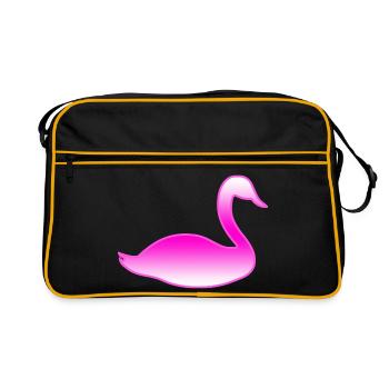 cygne - Sac Retro - noir/or - Devant