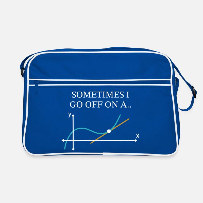 Manchmal schweife ich ab, komische Mathematik Retro Tasche