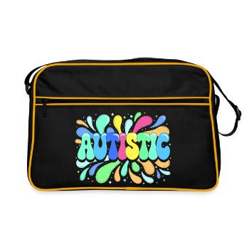 Autisme Couleurs et Fierté - Sac Retro - noir/or - Devant