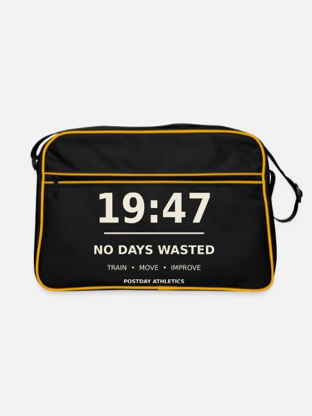 No Days – Sport & Training Motivation - Retro Tasche - Schwarz/Gold