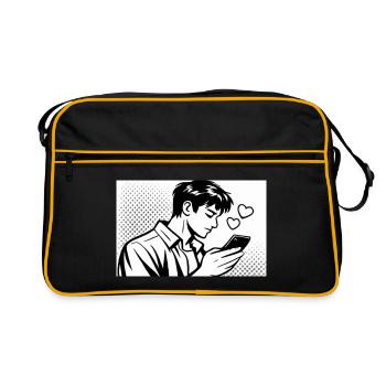Homme amoureux - Sac Retro - noir/or - Devant