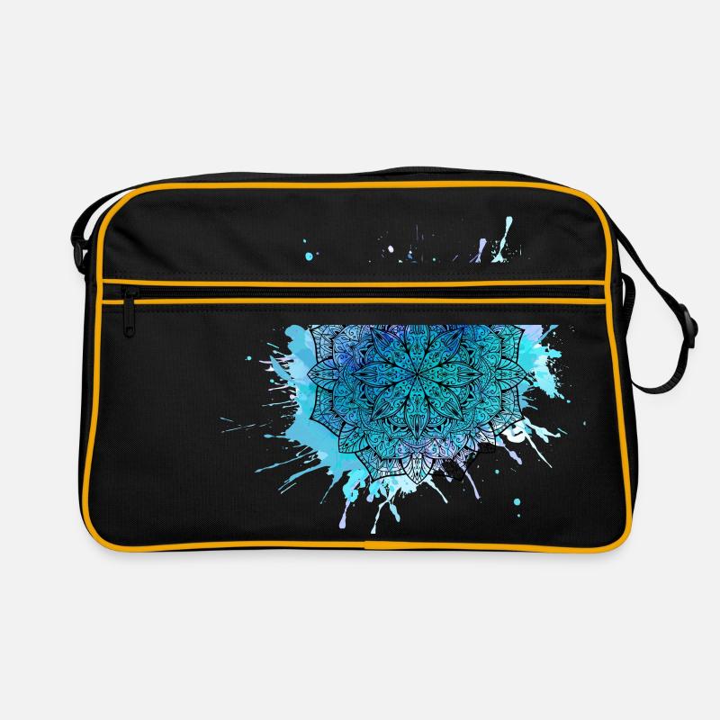 Mandala - Retro Tasche - Schwarz/Gold