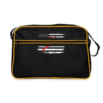 Flag Fooball US Flagge - Retro Bag - black/gold - Front