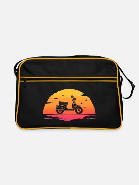 sunrise scooter cyclomoteur - Sac Retro - noir/or - Devant