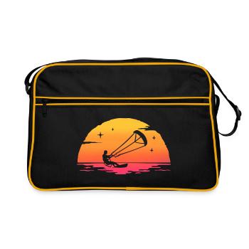 sunrise kitesurfing kitesurfeur - Sac Retro - noir/or - Devant