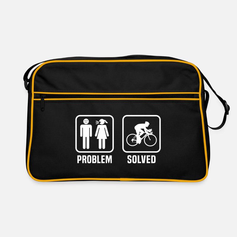 Problem solved cycling t-shirt cyclist Sac Retro