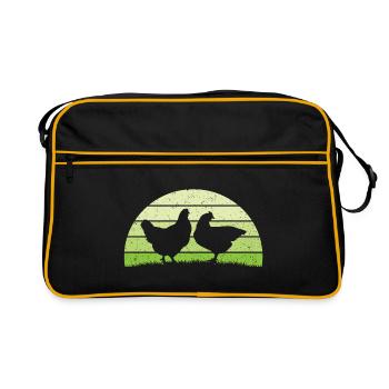 Poule retro poules - Sac Retro - noir/or - Devant