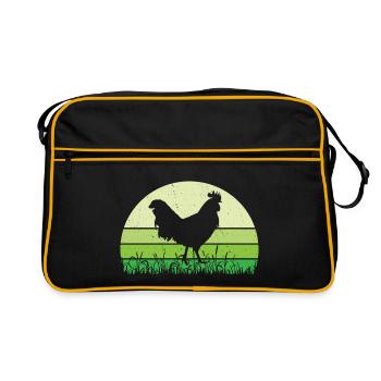 Hahn - Retro Tasche - Schwarz/Gold - Vorne