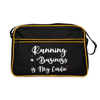 Diriger une entreprise est mon cardio - Sac Retro - noir/or - Devant