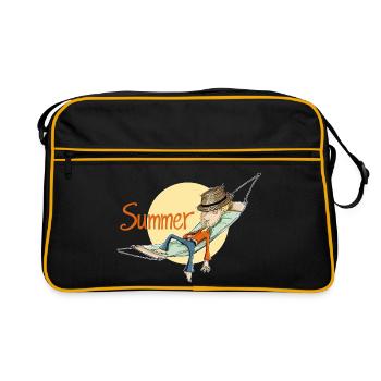 summer - Retro Tasche - Schwarz/Gold - Vorne