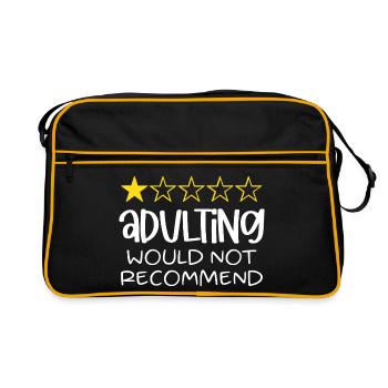 Adulting Would Not Recommend - Retro Bag - black/gold - Front