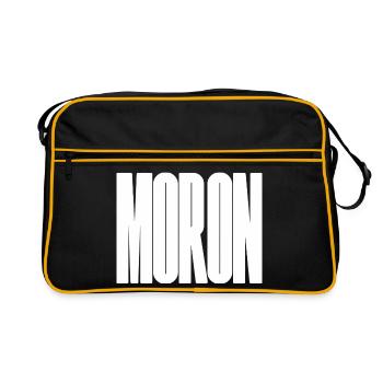 Moron - big and bold typographical design - Retro Bag - black/gold - Front