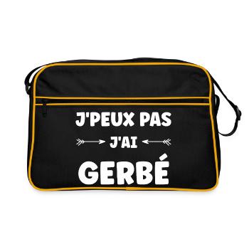 J'peux pas j'ai GERBÉ - Sac Retro - noir/or - Devant