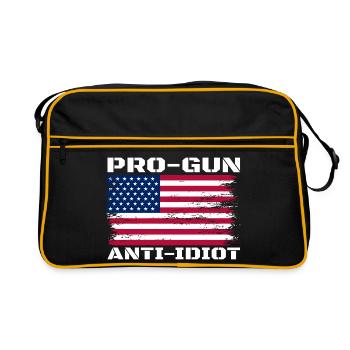 Pro-armes, anti-idiots - Sac Retro - noir/or - Devant