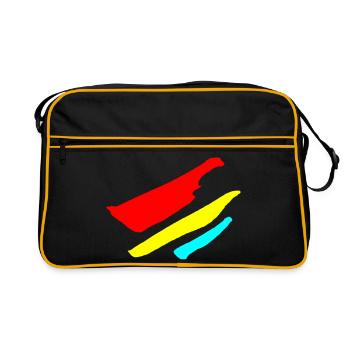 Stripes - Flag Pattern VECTOR - Retro Bag - black/gold - Front