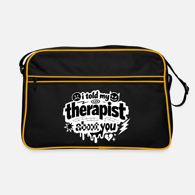 I Told My Therapist About You Statement Retro Bag