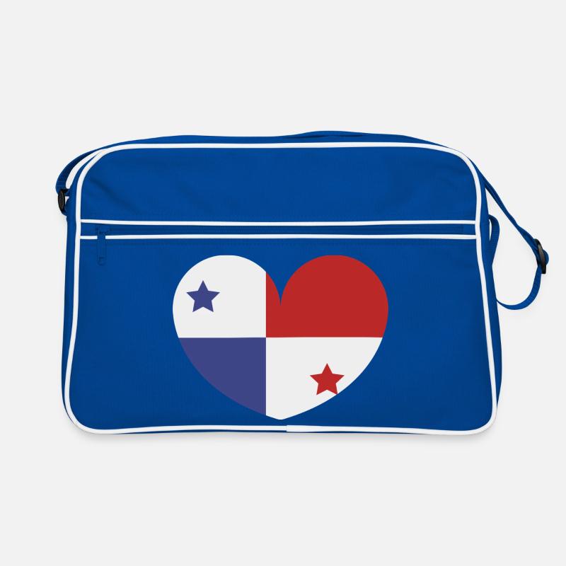 Panama heart flag Retro Bag