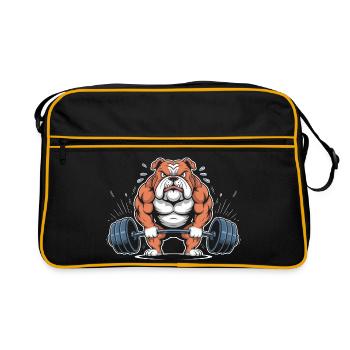 Power bulldog lifting - Retro Bag - black/gold - Front