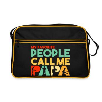 My Favorite People Call Me Papa Cooking Chef - Retro Bag - black/gold - Front