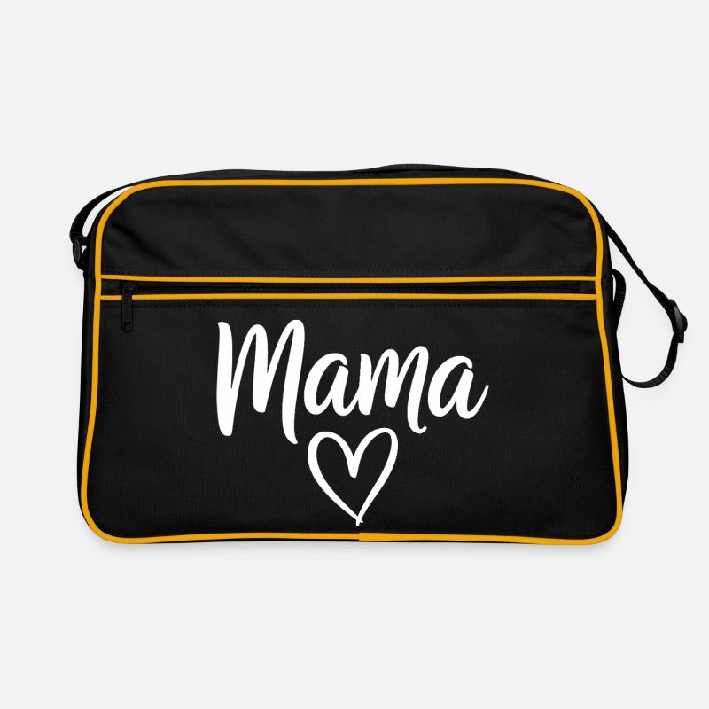 Mama Heart Script Logo Sac Retro