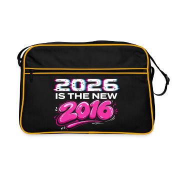 Nouvelles ambiances Internet rétro 2026 - Sac Retro - noir/or - Devant